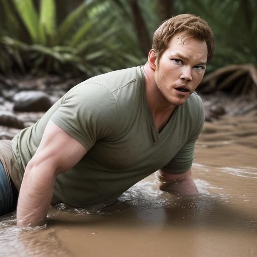 Man Sinking in Quicksand: Professional Photography