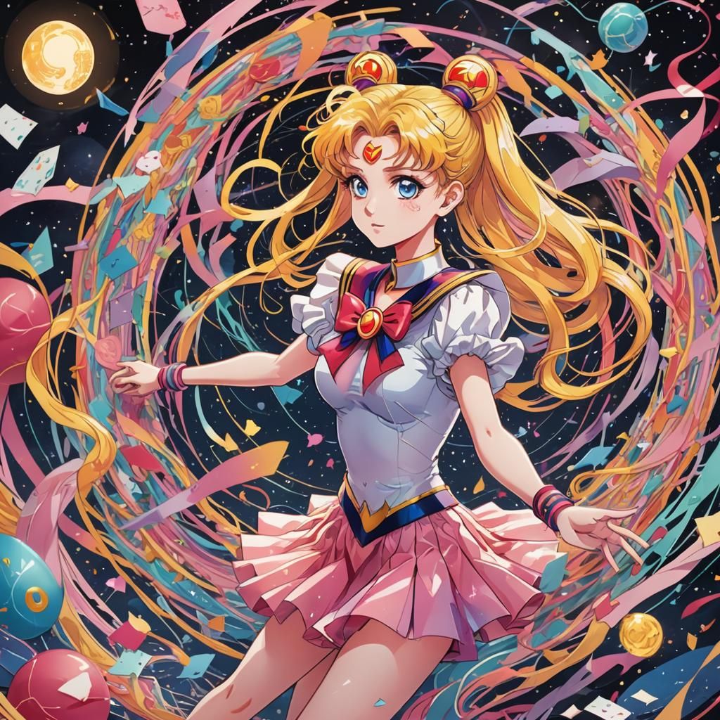 Sailor Moon in Dreamlike Manga Vortex