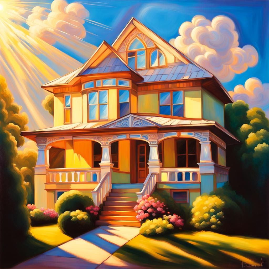 Craftsman Pop Art-House in Divine Light