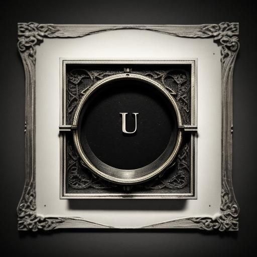 Intricate Letter U in Hyperrealistic Detail