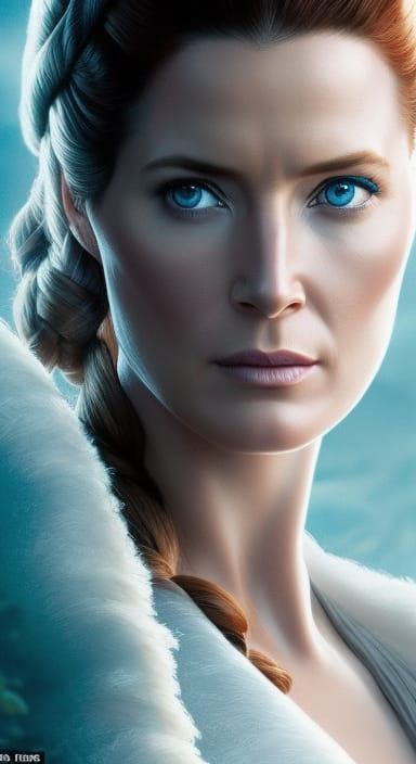 Hyperrealistic Princess Leia Portrait in Digital Art Nouveau...