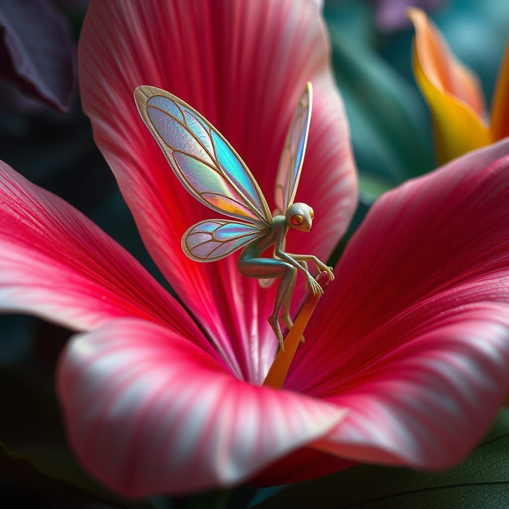 Enchanted Floral Realm in Surrealist Style