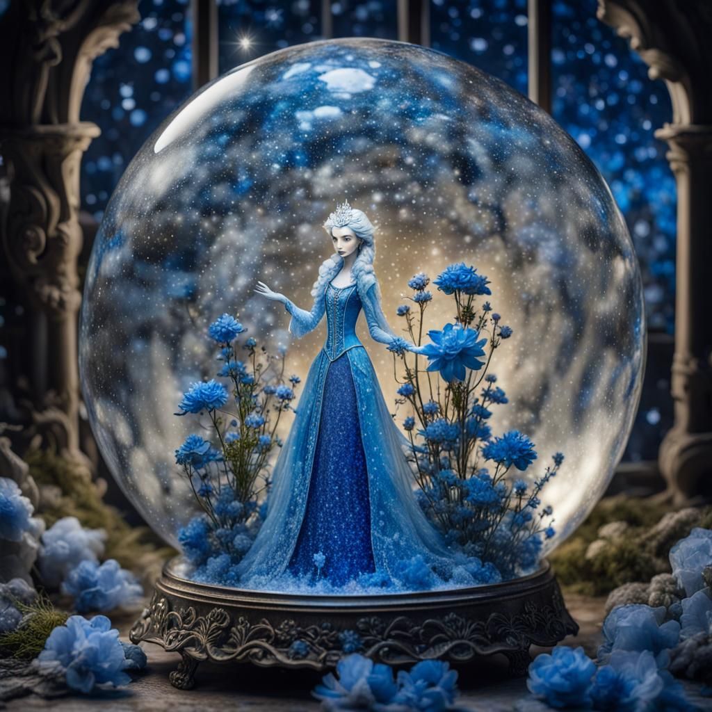 Majestic Glass Snow Queen in Narnia Globe