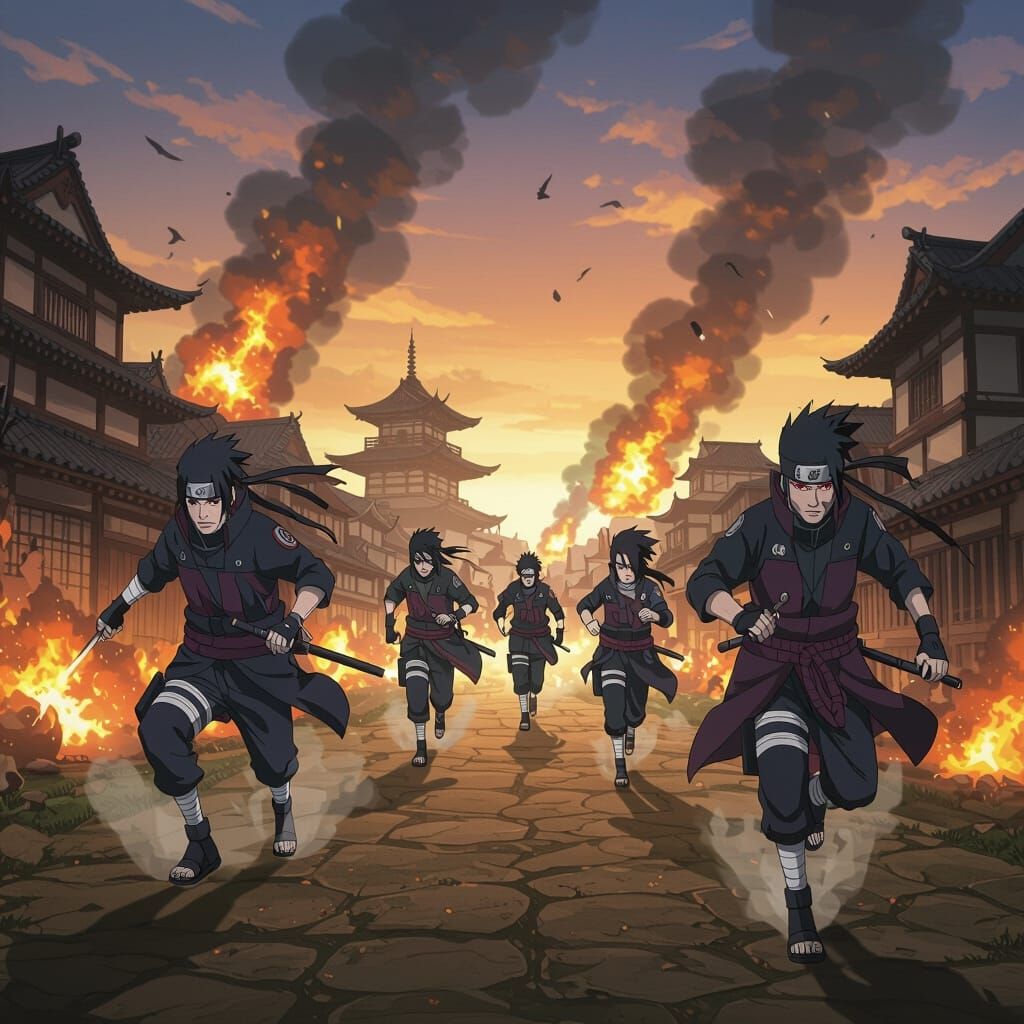 Hidden Leaf Village Under Attack, Anime Style