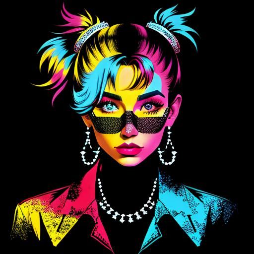 Colorful Poster Art of a Woman