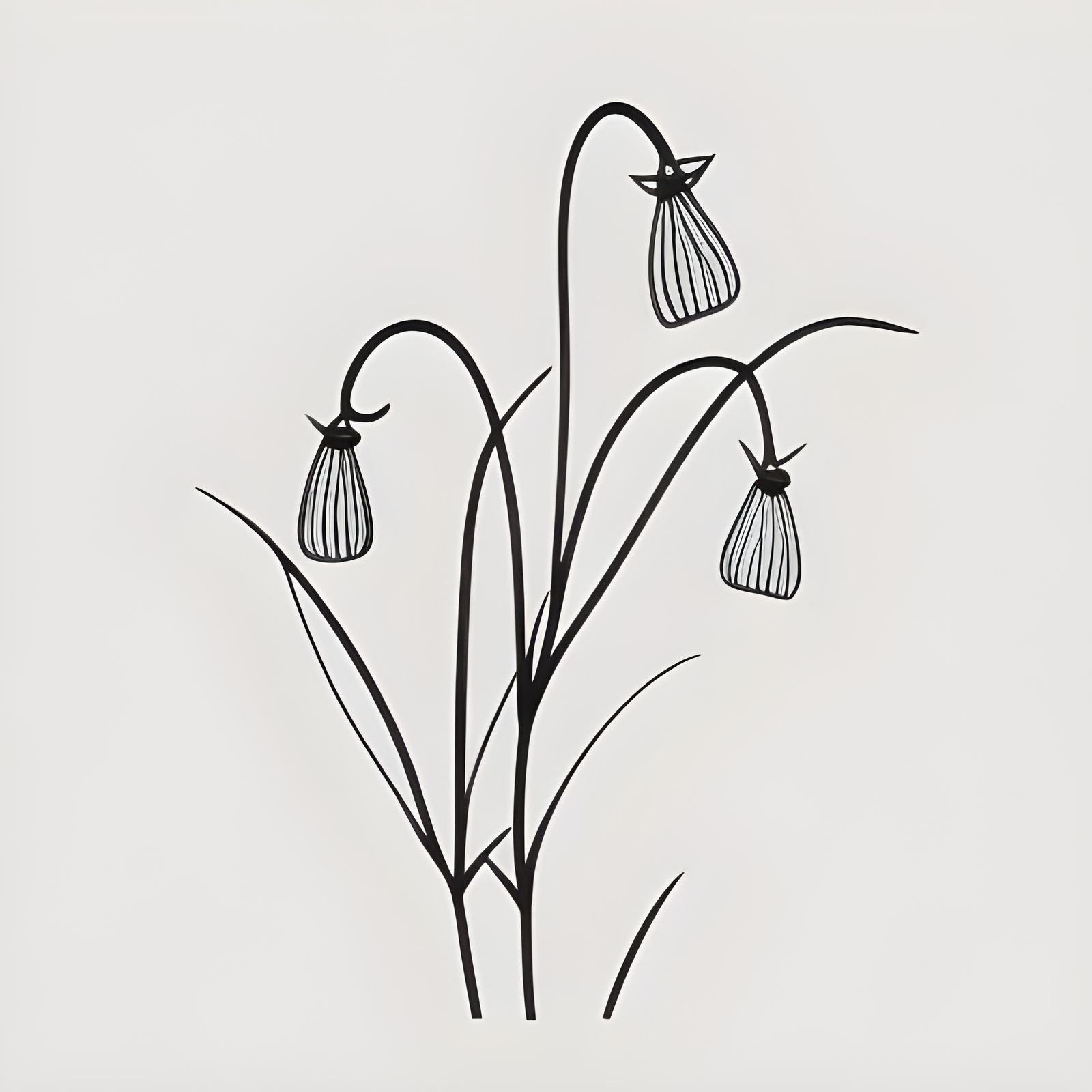Line Art - Snowdrops