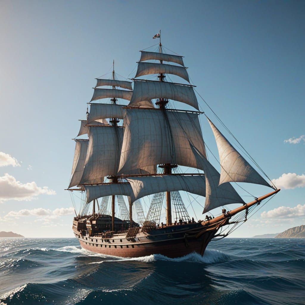 Epic Ship Sails to Tasmania in 3D Game Style