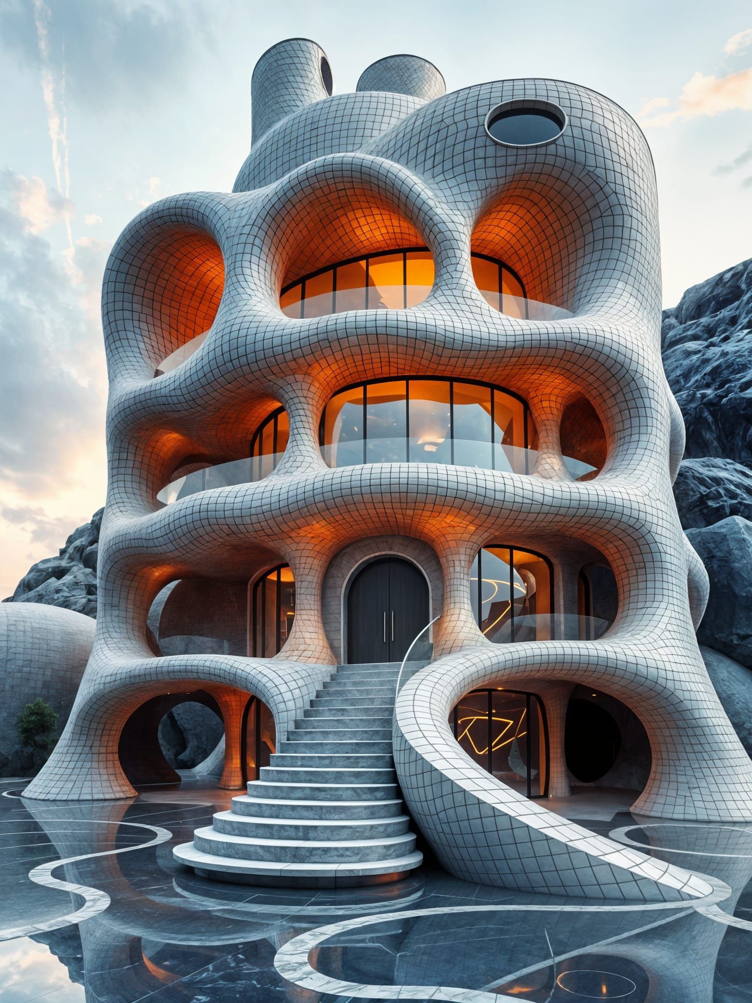 Hyperbolic Tessellation Home with Quaternion Features