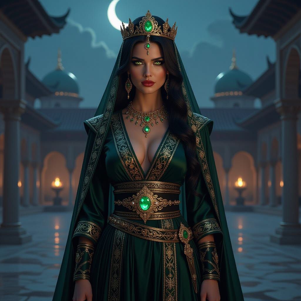 Ottoman Sultana Assassin in Palace Courtyard