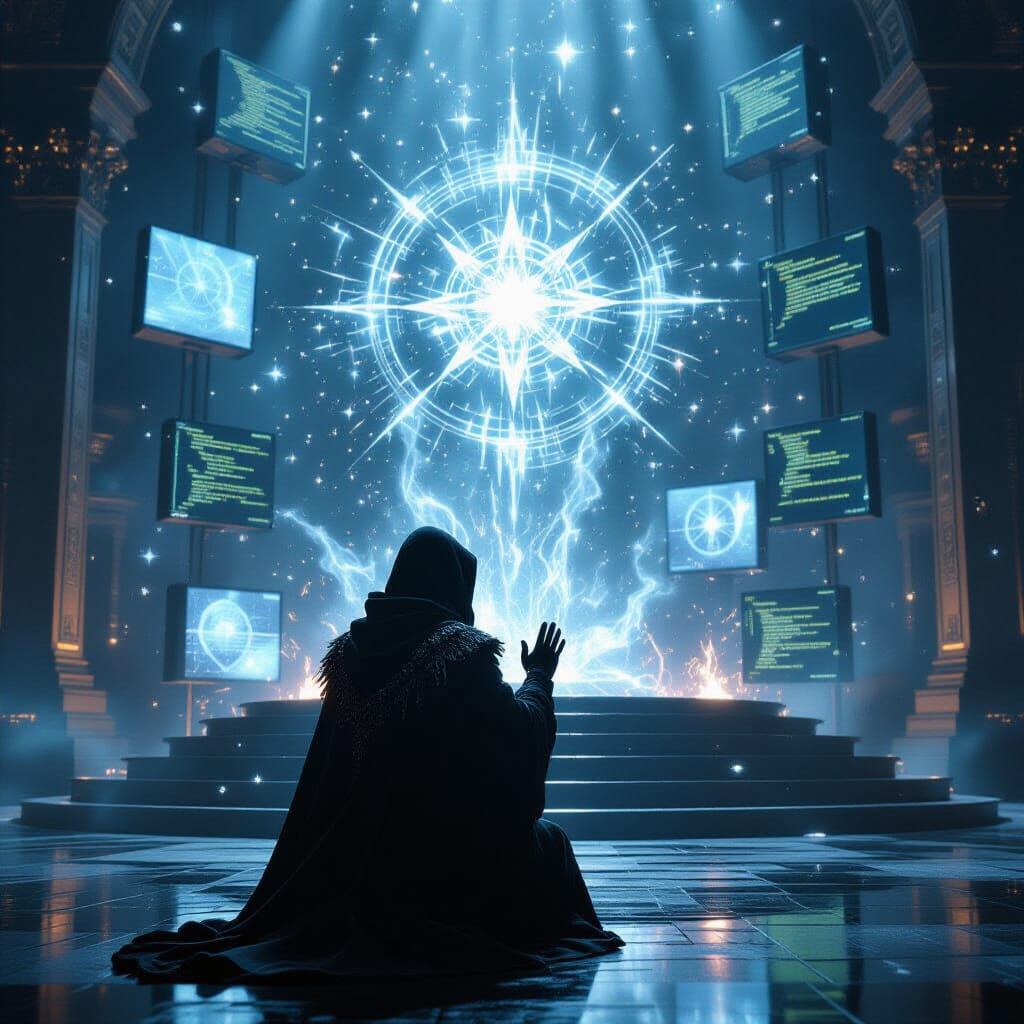 Technomancer Worships Altar of Cracked Screens