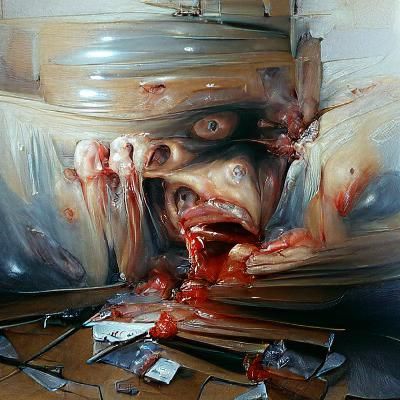 James Gurney Style Horror Oil Painting