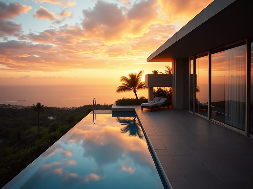 Luxury Penthouse at Sunrise: Cinematic Film Aesthetic