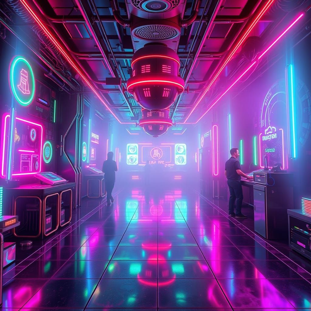 Cyberpunk Disco Era of the 2070s in Hyper-Detailed 3D