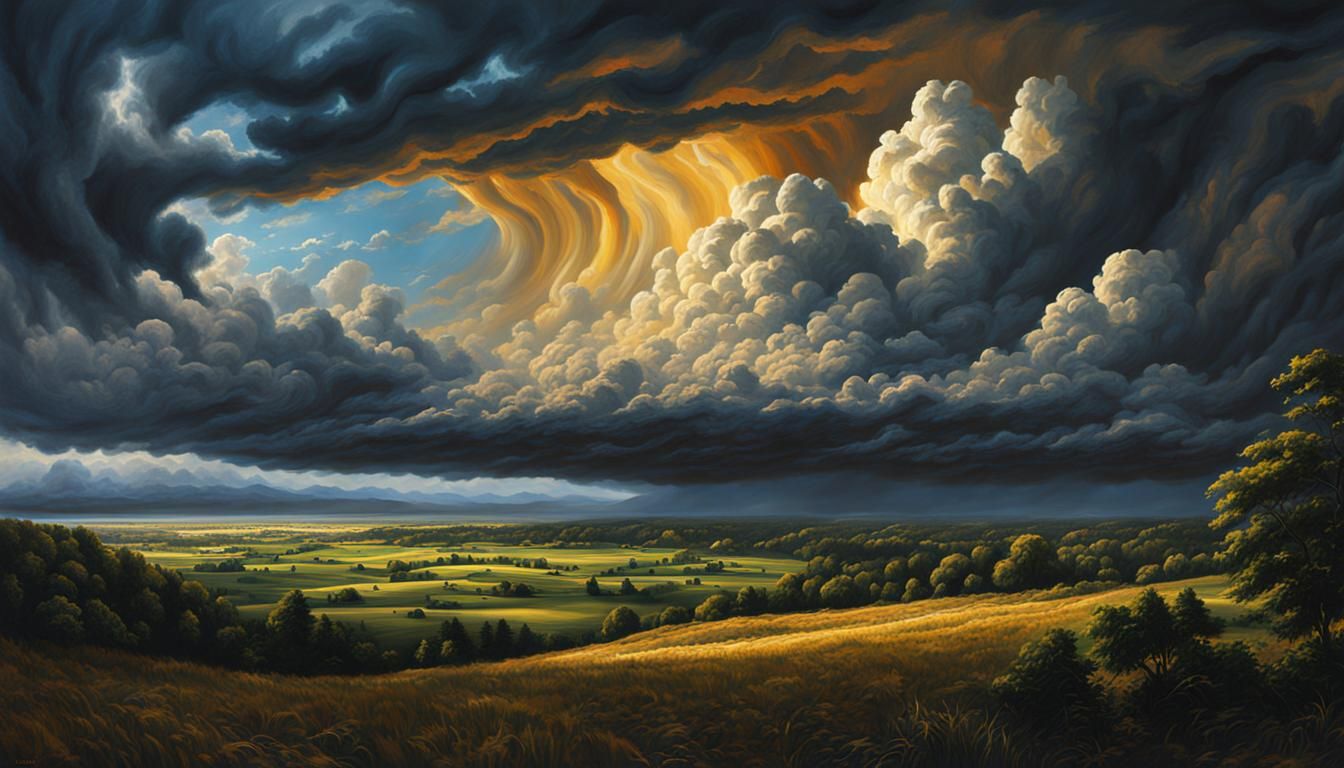 Epic Stormy Cloudscape in Detailed Matte Painting