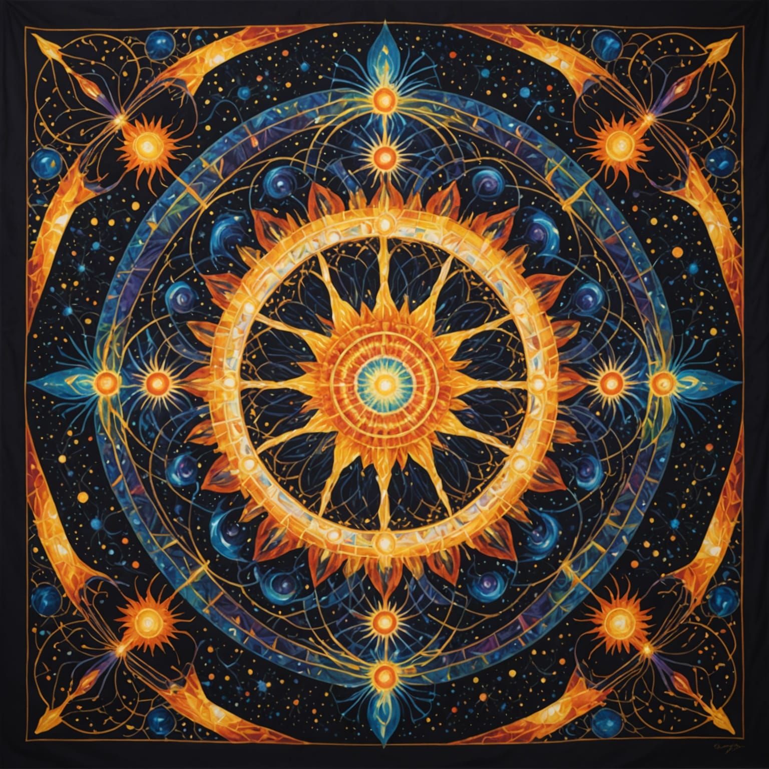 Infinite Cosmic Tapestry in Vibrant Bloom