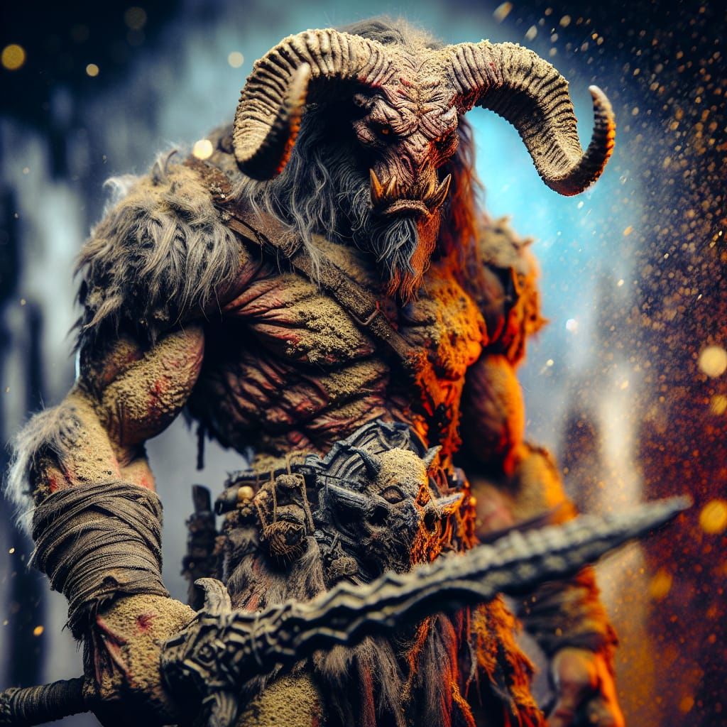 Mountain Beast in Dystopian Jungle Safari