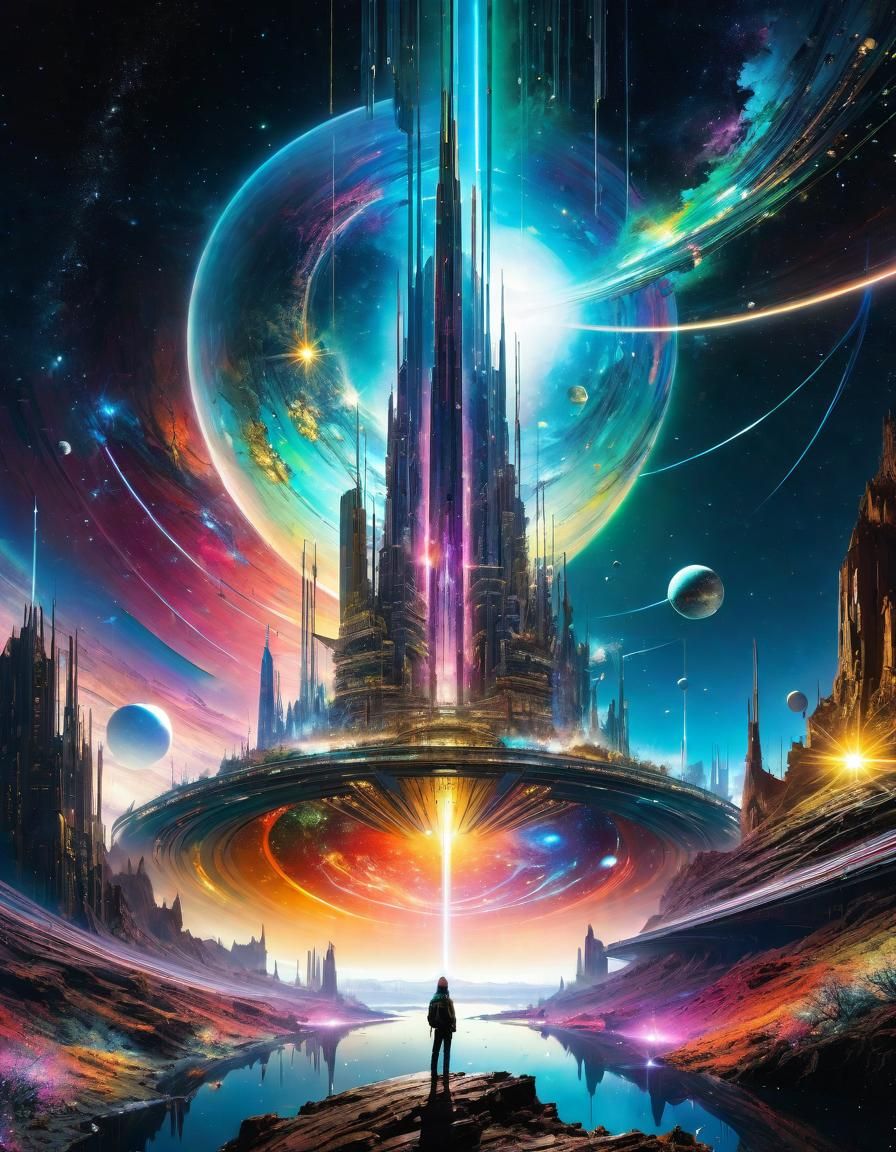 Futuristic Utopia on Alien Planet in HDR