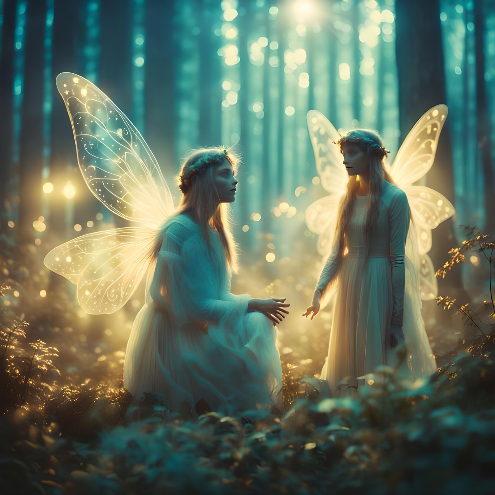 Celestial Sci-Fi Fairies: A Cinematic Film Still