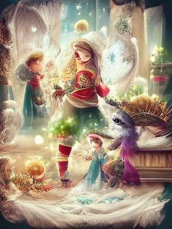 Enchanting Christmas Fantasy Illustration