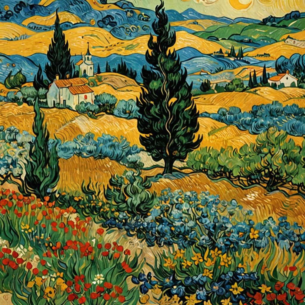 Haystacks in Provence: Impressionistic Landscape Painting