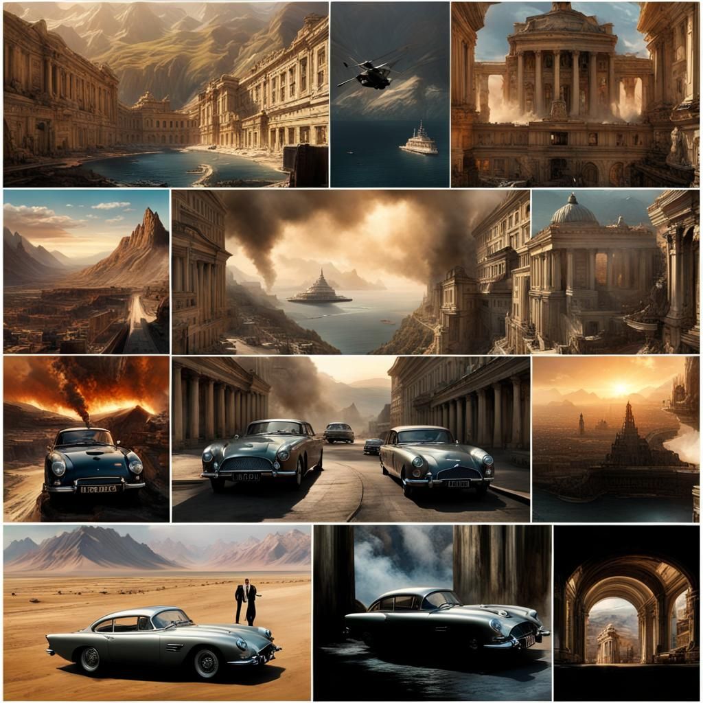 Intricate Digital Painting of James Bond