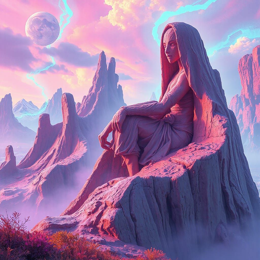 Epic Colorful Creation in a Futuristic Neon Style