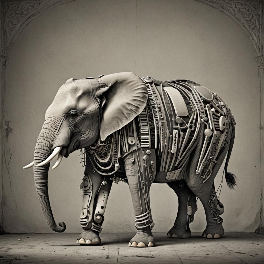 Elephant-Piano Hybrid Creation