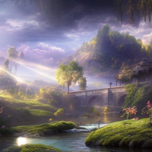 Permaculture Community River in Divine Sunshine