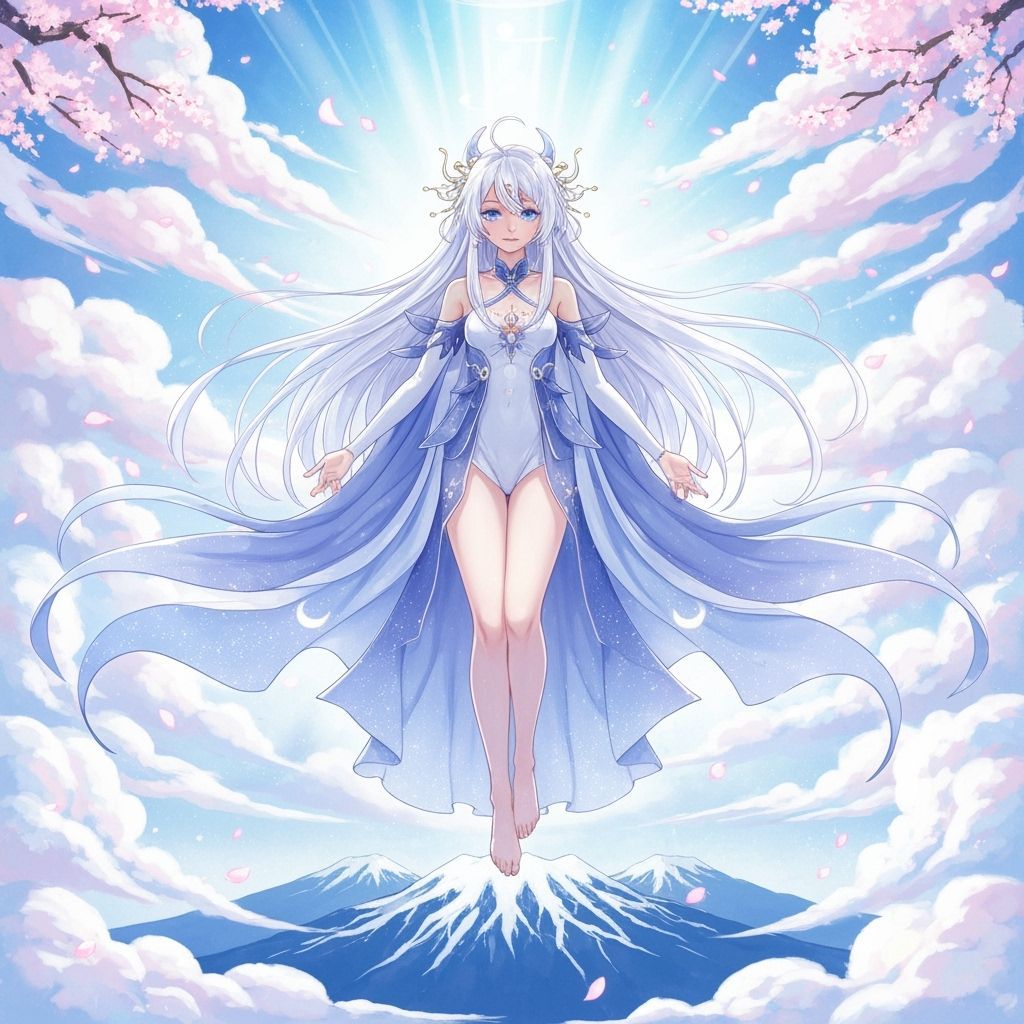 Ethereal Anime Goddess Descends to Earth