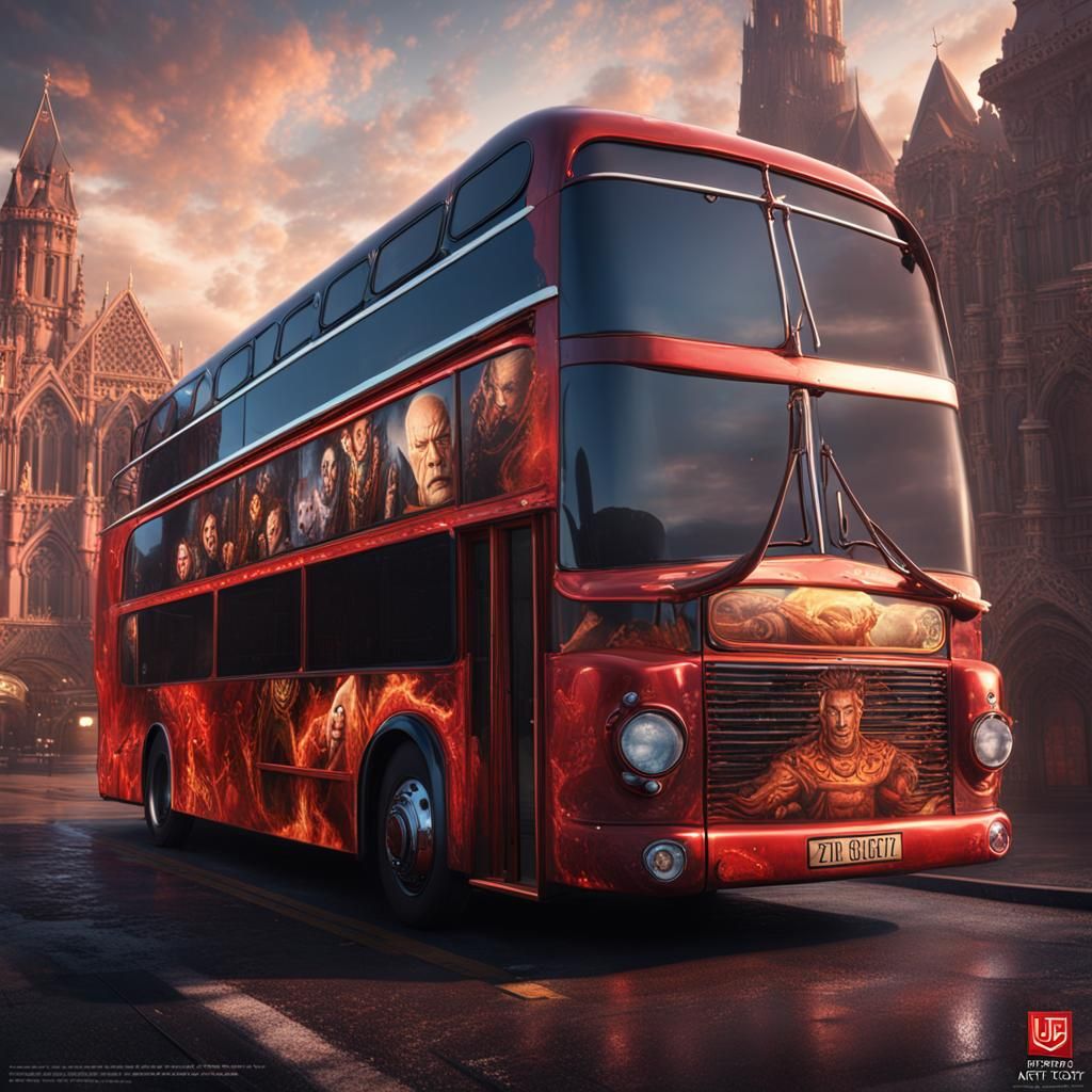 Tim Curry Bus Advert: Fantastical Matte Painting