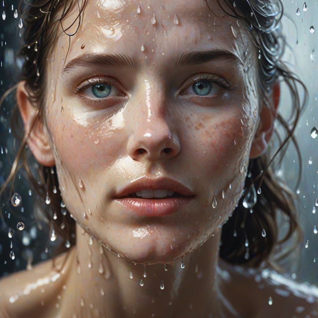 Hyper-Realistic Portrait of a Woman in Soft Focus