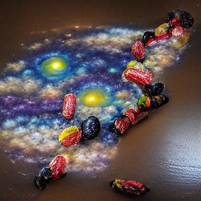 Milky Way Galaxy Made of Jelly Beans