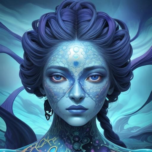 Surreal Shapeshifting Figure in Dreamlike Colors