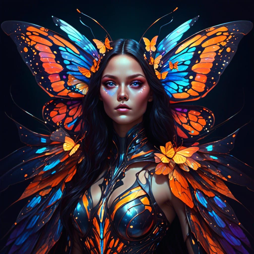 butterfly woman