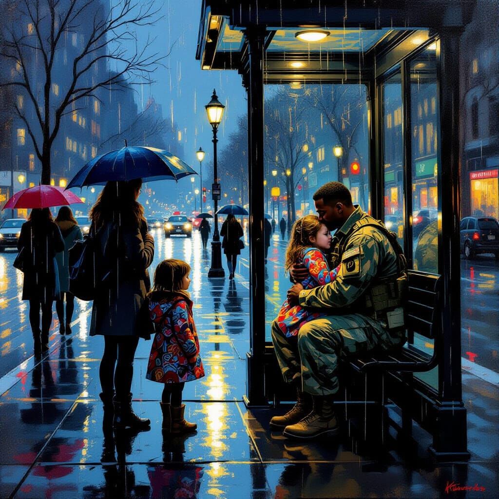 Soldier's Goodbye: Chiaroscuro and Narrative Realism