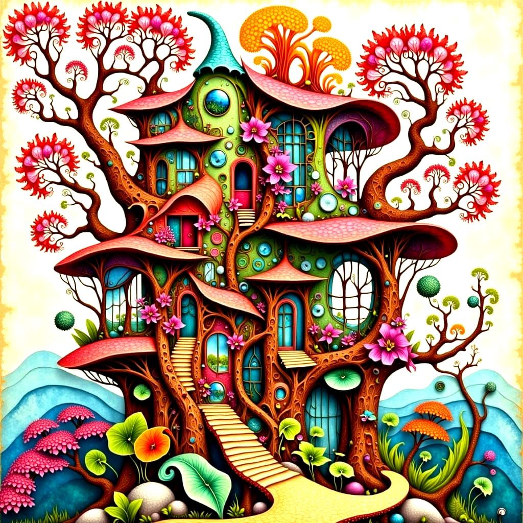 Flower Child in Avant-Garde Eco-Friendly Dwelling