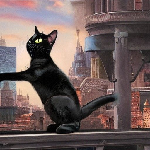 Marvel Black Cat Matte Painting
