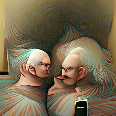 Abstract Doppelganger AI Image