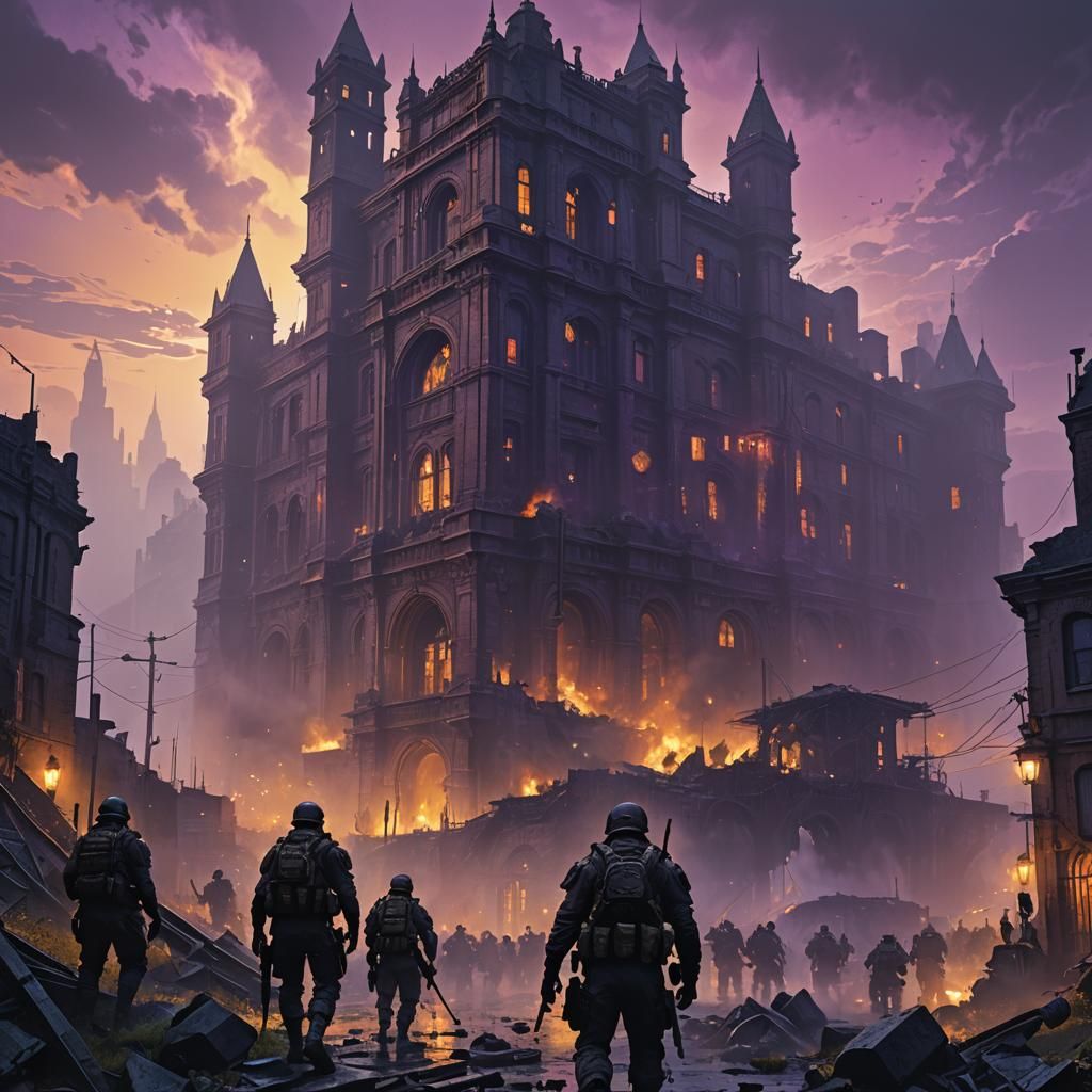 Black Ops Soldiers Invade Ruined Cityscape