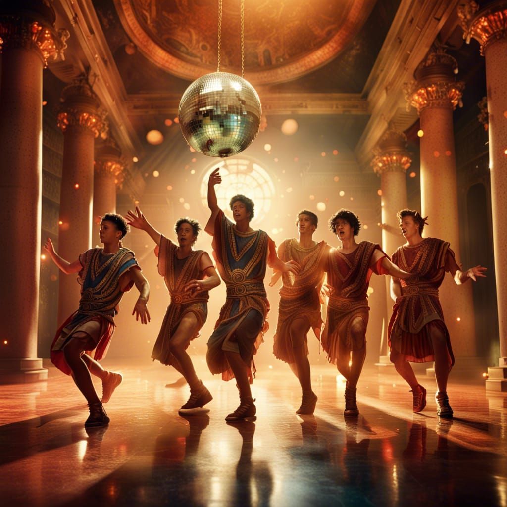 Roman Teens Dance Under a Disco Ball