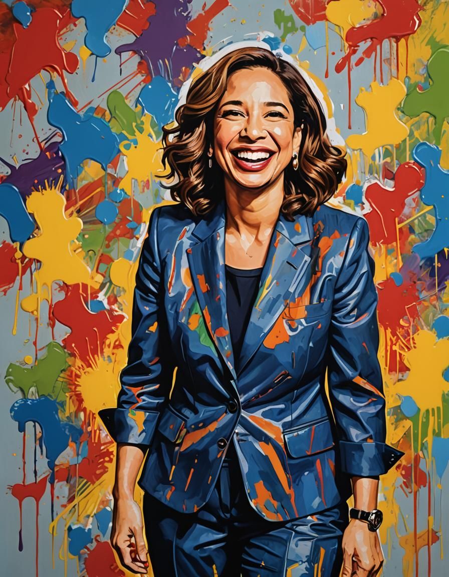 Maya Rudolph Portrait in Warhol-Inspired Oil Painting