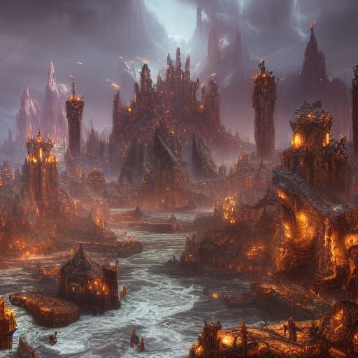 Apocalyptic Wonderland Concept Art in Deep Color