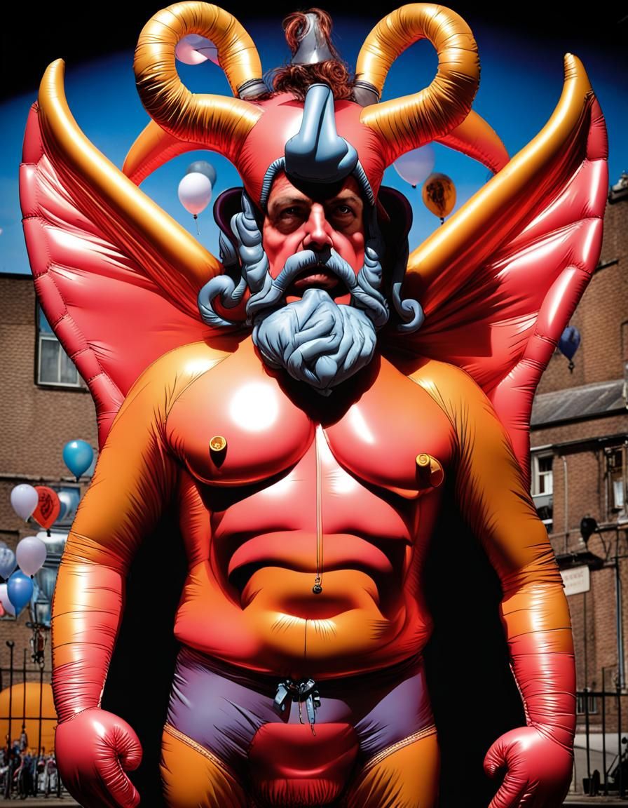 Inflatable Balloon Baphomet-Man Hybrid