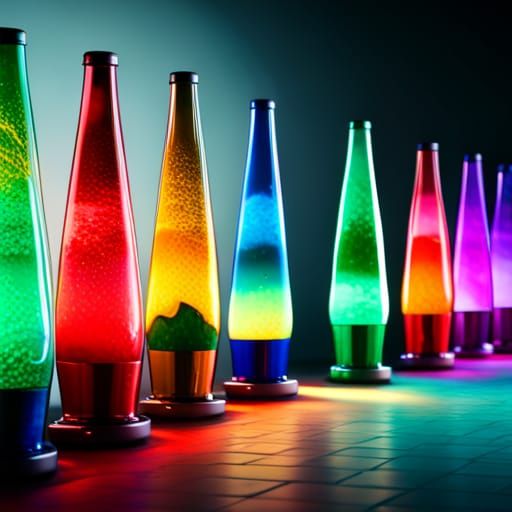 Hyperrealistic Psychedelic Lava Lamp in 3D