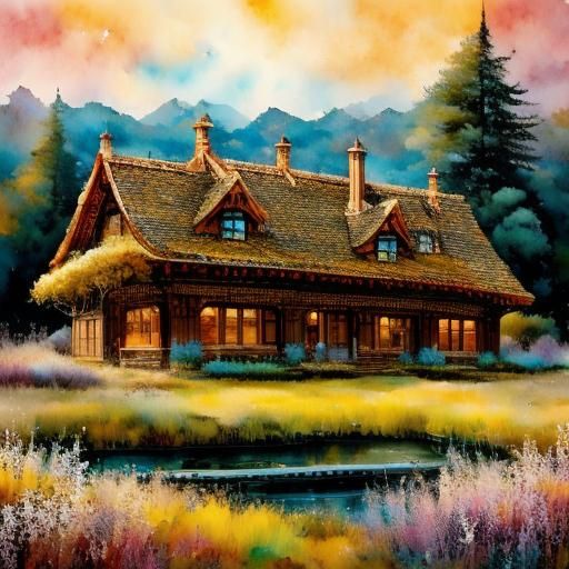 House by Shore with Ballerina in Spin Glow