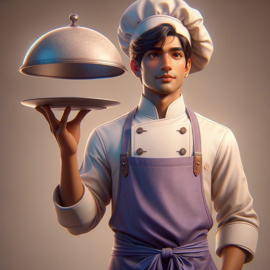 Chef Lifts Cloche Revealing Empty Plate
