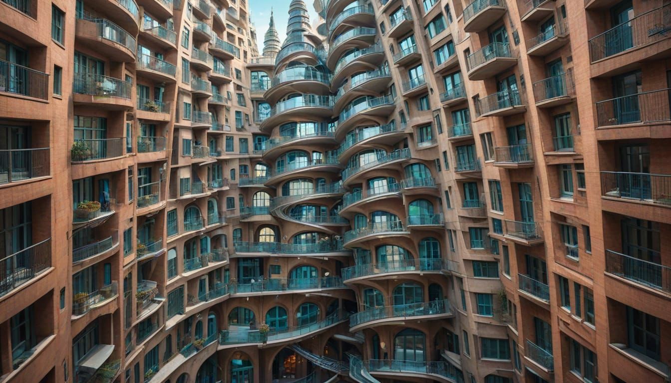 Surreal Metropolis Built from Fibonacci Sequences