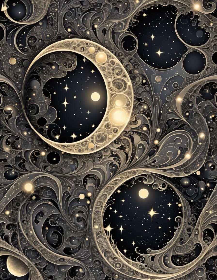 Incandescent Moon Shines in Dark Cosmo