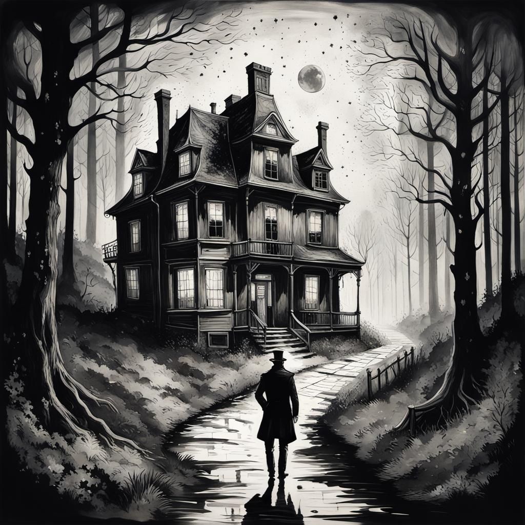 Double Exposure: Man, Woods, and Parisian Night in Ink