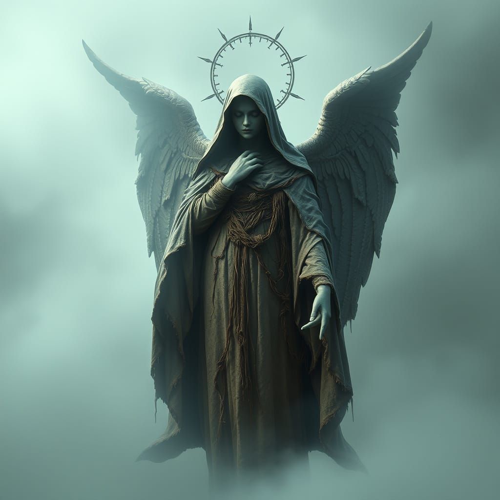 Ethereal Virgin in Gothic Mist: a Baroque Vision